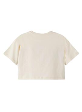 Camiseta Name It Nadisa Cropped Beige Para Niña