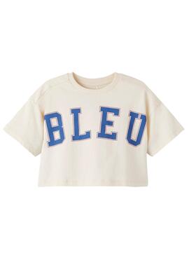 Camiseta Name It Nadisa Cropped Beige Para Niña