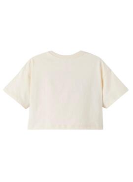 Camiseta Name It Nadisa Cropped Beige Para Niña