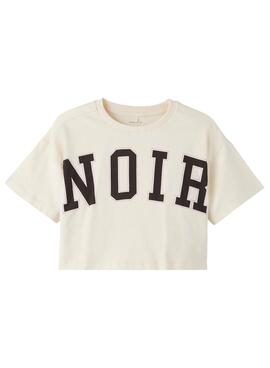 Camiseta Name It Nadisa Cropped Beige Para Niña