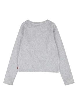 Sudadera Levis Logo Batwing Gris Para Niña