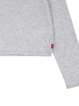 Sudadera Levis Logo Batwing Gris Para Niña