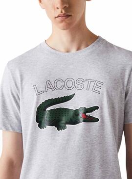 Camiseta Lacoste Cocodrilo Gris para Hombre