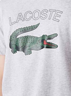 Camiseta Lacoste Cocodrilo Gris para Hombre