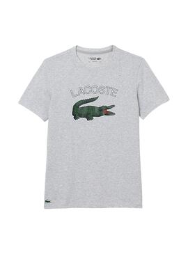 Camiseta Lacoste Cocodrilo Gris para Hombre