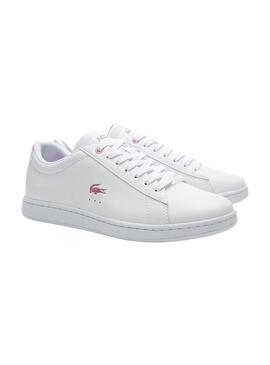 Zapatillas Lacoste Carnaby Logo Blanco para Mujer