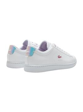 Zapatillas Lacoste Carnaby Logo Blanco para Mujer