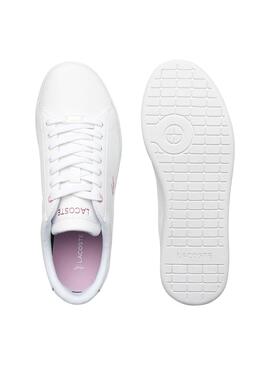 Zapatillas Lacoste Carnaby Logo Blanco para Mujer