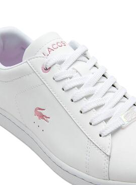 Zapatillas Lacoste Carnaby Logo Blanco para Mujer