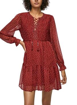 Vestido Pepe Jeans Eleonora Rojo Para Mujer