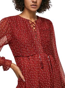 Vestido Pepe Jeans Eleonora Rojo Para Mujer