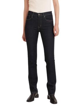 Pantalon Vaquero Levis 724 Marino para Mujer