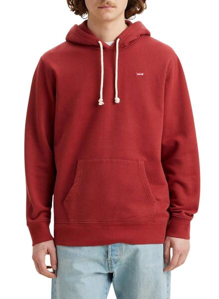 Levi's - Sudadera de hombre roja con capucha