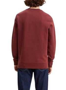 Sudadera Levis New Original Granate Para Hombre