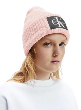 Gorro Calvin Klein Monologo Patch Roja para Mujer