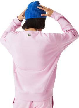 Sudadera Lacoste Relaxed Rosa Para Hombre