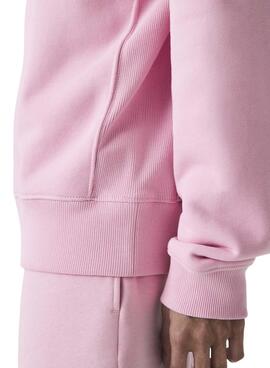 Sudadera Lacoste Relaxed Rosa Para Hombre