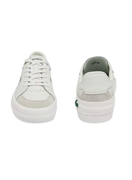 Zapatillas Lacoste L004  Blanco Piel Para Hombre