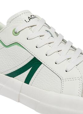 Zapatillas Lacoste L004  Blanco Piel Para Hombre