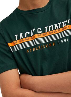 Camiseta Jack And Jones Iron Verde Para Niño