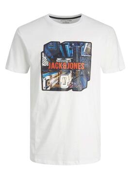 Camiseta Jack And Jones Club Blanca Para Niño