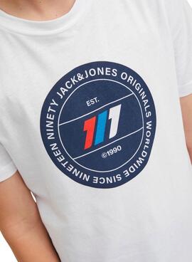 Camiseta Jack And Jones Círculo Blanco Para Niño