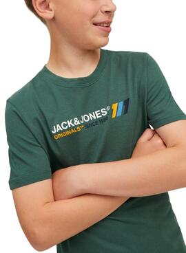 Camiseta Jack And Jones Nate Verde Para Niño
