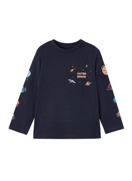 Camiseta Mayoral Outer Space Marina Para Niño