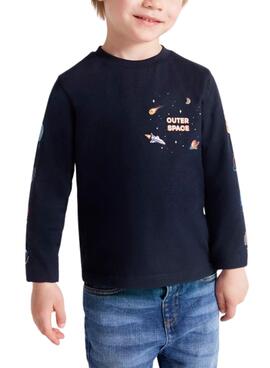 Camiseta Mayoral Outer Space Marina Para Niño