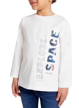 Camiseta Mayoral Space Blanca Para Niño