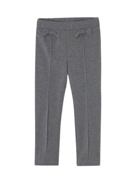 Pantalón Mayoral Lazos Gris Para Niña