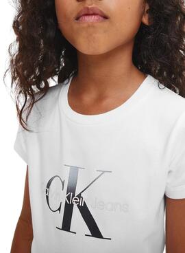 Camiseta Calvin Klein Gradient Monogram Blanca 