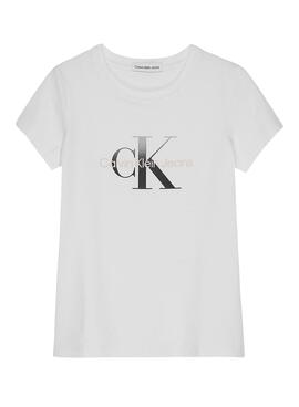 Camiseta Calvin Klein Gradient Monogram Blanca 