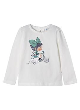 Camiseta Mayoral Básica Muñeca Blanca Para Niña