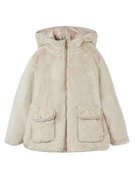 Chaqueta Mayoral Reversible Pelo Beige Para Niña