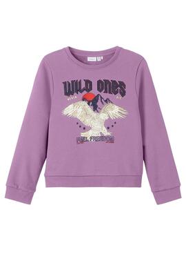 Sudadera Name It Wild Morado Para Niña