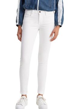 Pantalon Levis 710 Innovation Skinny Blanco Mujer