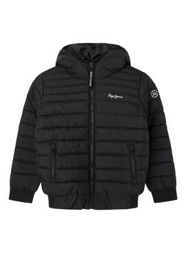 Chaqueta Pepe Jeans Greystoke Acolchada Negra Niño