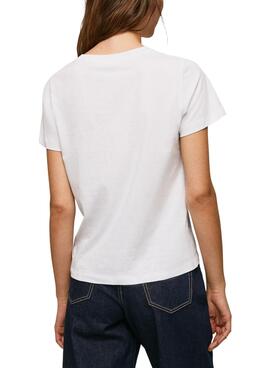 Camiseta Pepe Jeans Rosemery Blanco Para Mujer