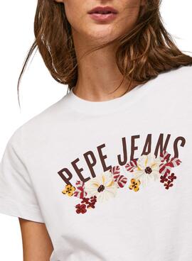 Camiseta Pepe Jeans Rosemery Blanco Para Mujer