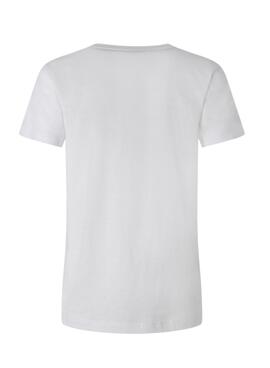 Camiseta Pepe Jeans Rosemery Blanco Para Mujer