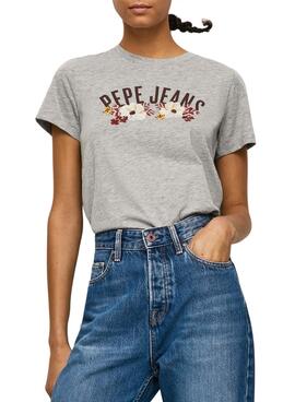 Camiseta Pepe Jeans Rosemery Gris Para Mujer