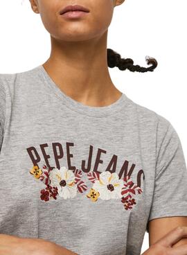 Camiseta Pepe Jeans Rosemery Gris Para Mujer