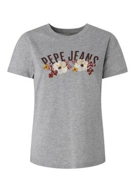 Camiseta Pepe Jeans Rosemery Gris Para Mujer