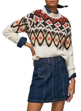 Jersey Pepe Jeans Besta Jacquard Para Mujer