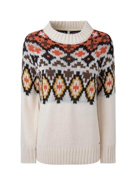 Jersey Pepe Jeans Besta Jacquard Para Mujer