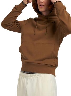 Sudadera Fred Perry Con capucha Y Ribetes Camel