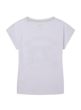 Camiseta Pepe Jeans Bernardette Blanca Para Niña