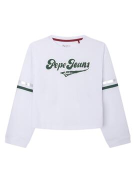 Camiseta Pepe Jeans Crop Bindy Blanca Para Niña