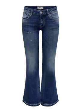 Pantalón Vaquero Only Tiger Flare Azul para Mujer